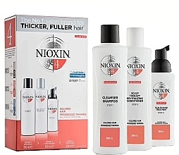 Haarpflegeset - Nioxin Hair System System 4 Kit (Shampoo 300ml + Conditioner 300ml + Haarmaske 100ml) — Bild N1