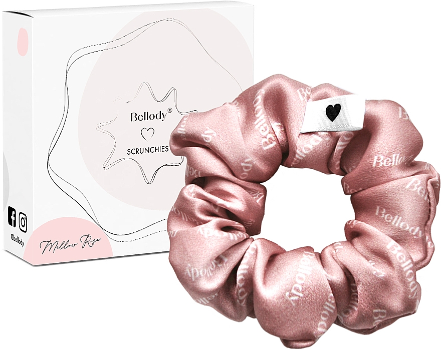 Scrunchie-Haargummi mellow rose 1 St. - Bellody Original Silk Scrunchie — Bild N1