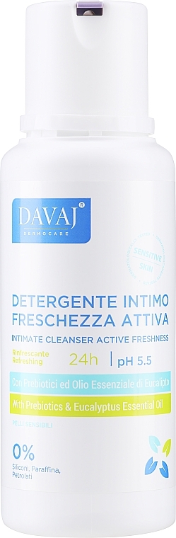 Intimhygienegel mit Präbiotika - Davaj Intimate Cleanser Active Freshness pH 5,5 — Bild N1