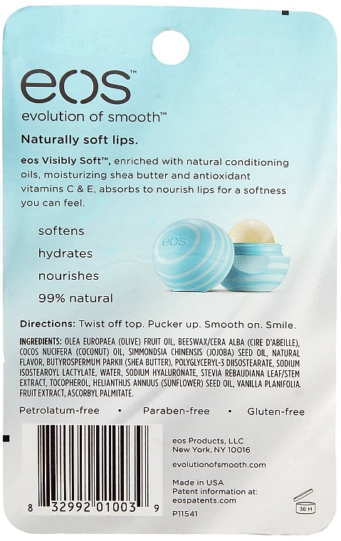 Lippenbalsam mit Vanille-Minze - EOS Visibly Soft Lip Balm Vanilla Mint — Bild N4