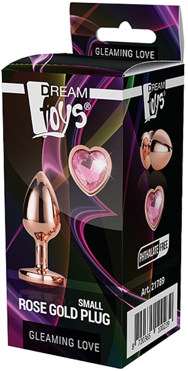 Analplug mit Edelstein - Dream Toys Gleaming Love Rose Gold Plug Small — Bild N5