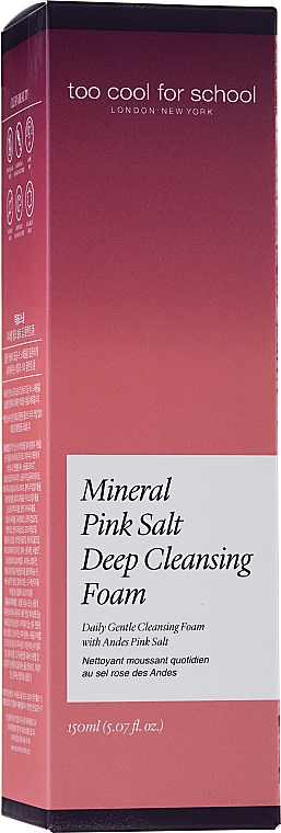 Sanfter Gesichtsreinigungsschaum mit natürlichem rosa Salz - Too Cool For School Mineral Pink Salt Deep Cleansing Foam — Bild N2