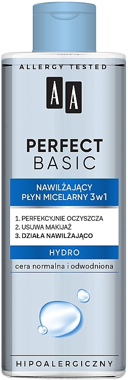 Feuchtigkeitsspendendes Mizellenwasser für normale und trockene Haut - AA Perfect Basic 3-in-1 Hydro Micellar Water — Bild N1