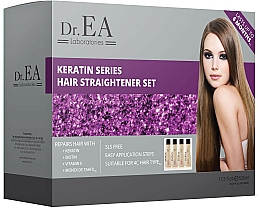 Set - Dr.EA Keratin Series Hair Straightener Set (hair/cr/130ml + shm/130ml + shm/130ml + mask/130ml) — Bild N1