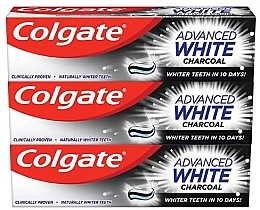 Zahnpflegeset - Colgate Advanced White Charcoal (toothpaste/3x75ml) — Bild N2