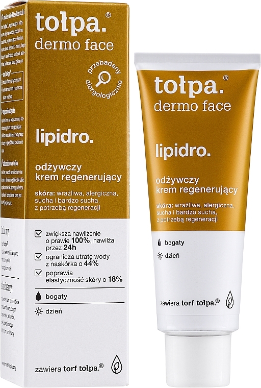 Reichhaltige pflegende und regenerierende Gesichtscreme - Tolpa Dermo Face Lipidro Rich Nourishing Regenerating Cream — Bild N1