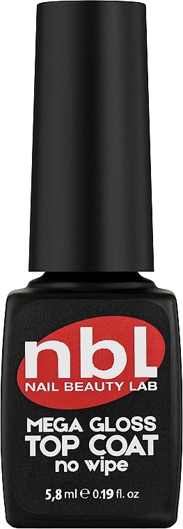 Nagelüberlack für mehr Glanz ohne Klebeschicht - Jerden NBL Nail Beauty Lab Mega-Gloss Top Coat No Wipe — Bild N1