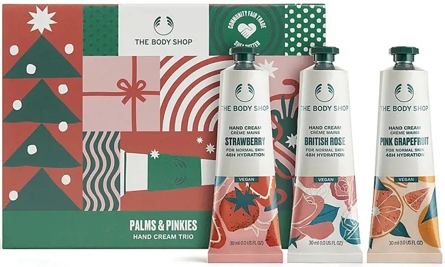 Handpflegeset - The Body Shop Palms & Pinkies Hand Cream Trio (Handcreme 3x30ml) — Bild N1