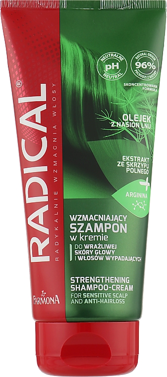 Konzentrierte Shampoo-Creme gegen Haarausfall mit Schachtelhalmextrakt, Provitamin B und Arginin - Farmona Radical — Bild N1