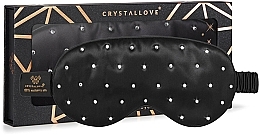 Düfte, Parfümerie und Kosmetik Schlafmaske aus Seide mit Kristallen schwarz - Crystallove
