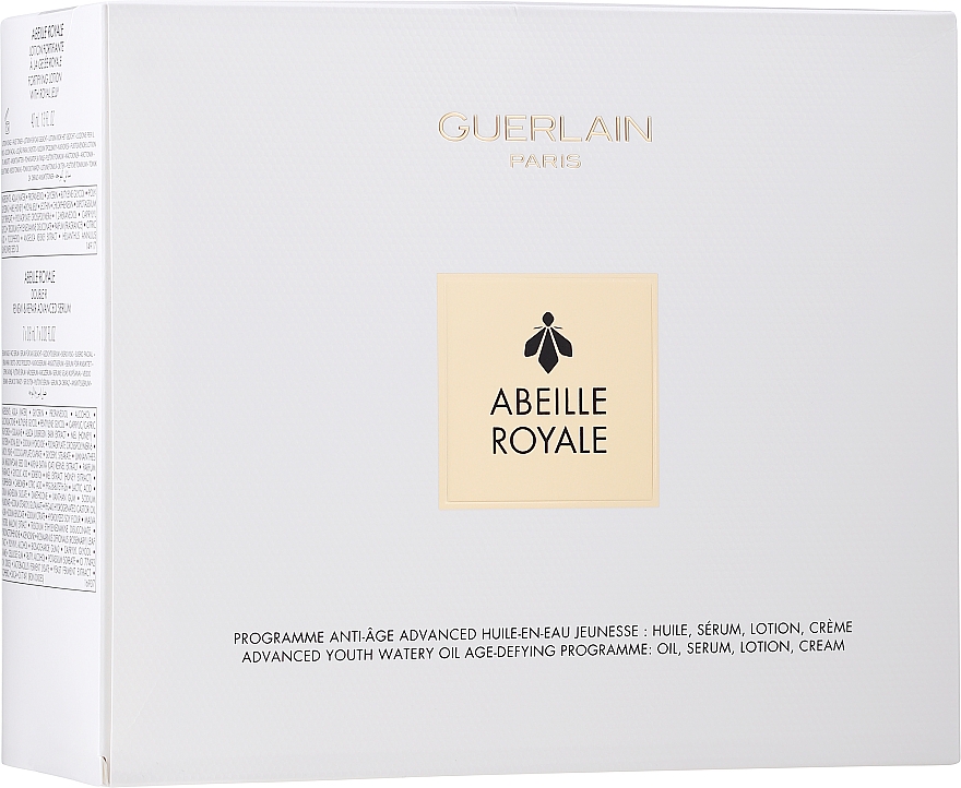 Gesichtspflegeset - Guerlain Abeille Royale Programme Anti-Age Advanced (Gesichtsöl 15ml + Gesichtscreme 15 ml + Gesichtsserum 8x0.6 ml + Gesichtslotion 15ml + Bag)  — Bild N1