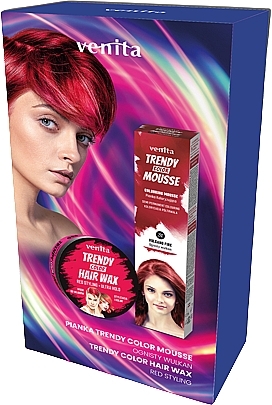 Haarpflegeset - Venita Trendy Brows (Haarmousse 75ml + Haarwachs 75g) — Bild N1