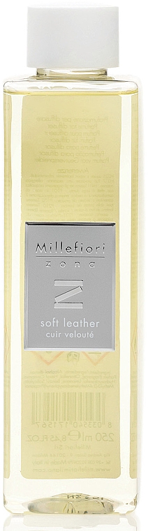 Nachfüller für Aromadiffusor Weiche Haut - Millefiori Milano Zona Soft Leather Refill (Refill)  — Bild N1