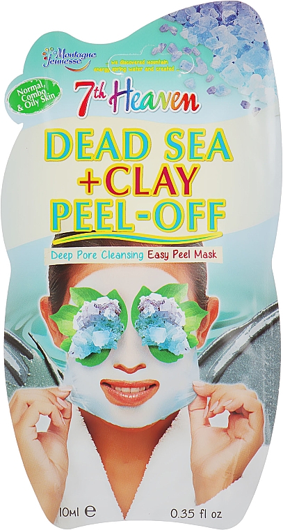 Maskenfolie für das Gesicht Mineralien und Tonerde aus dem Toten Meer - 7th Heaven Dead Sea & Clay Peel Off Mask — Bild N1