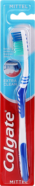 Zahnbürste mittel Extra Clean blau-weiß - Colgate Extra Clean Medium — Bild N3