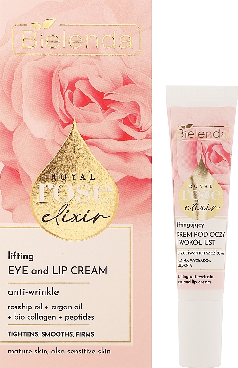 Creme für die Haut um Augen und Lippen - Bielenda Royal Rose Elixir Lifting Anti-Wrinkle Eye And Lip Cream — Bild N2