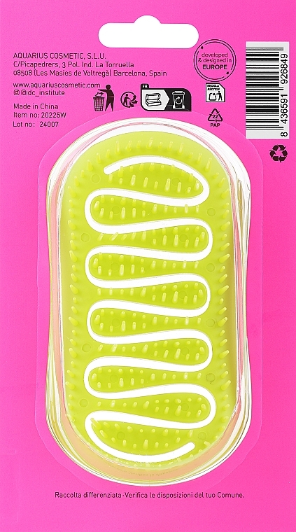 Haarentwirrungsbürste, Salatfarbe - IDC Institute Neon Detangler Brush — Bild N2