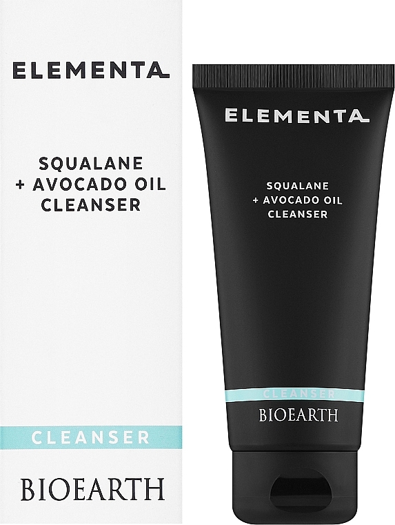 Creme-Emulsion zur Gesichtsreinigung - Bioearth Elementa Squalane + Avocado Oil Cleanser  — Bild N2