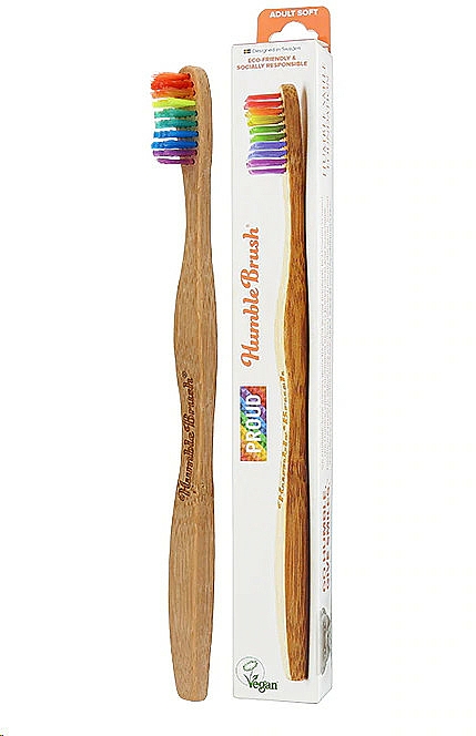 Bambuszahnbürste weich Regenbogen - The Humble Co. Proud Rainbow Soft Toothbrush — Bild N1