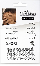 Düfte, Parfümerie und Kosmetik Schwarze übertragbare Tattoos - Miami Tattoos About Love (Mini)