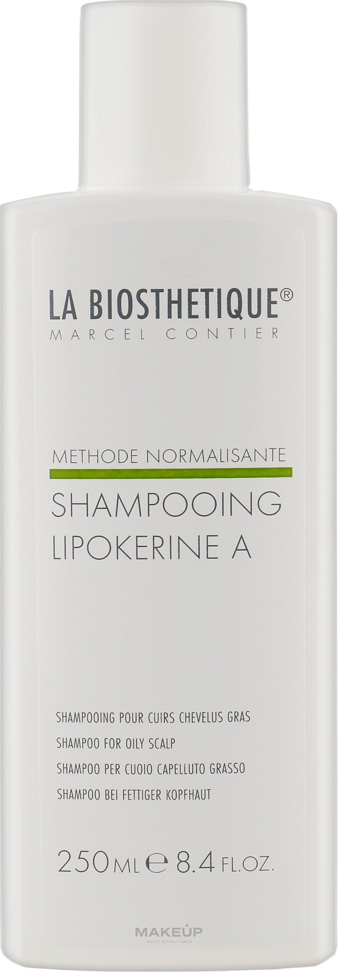 Aktiv-Shampoo für fettige Kopfhaut - La Biosthetique Methode Normalisante Shampooing Lipokerine A — Bild 250 ml