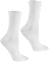 Lange Damensocken aus Baumwolle weiß - Moraj — Bild N1