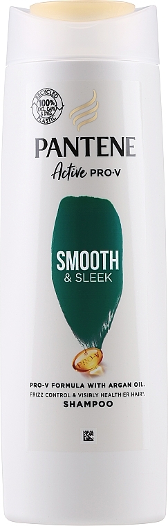 Anti-Frizz Shampoo für mehr Glaz und Geschmeidigkeit - Pantene Pro-V Smooth and Sleek Shampoo — Bild N1