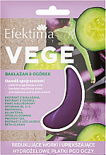 Düfte, Parfümerie und Kosmetik Hydrogel-Augenpatches - Efektima Instytut Vege Hydrogel Eye Pads Eggplant & Cucumber 