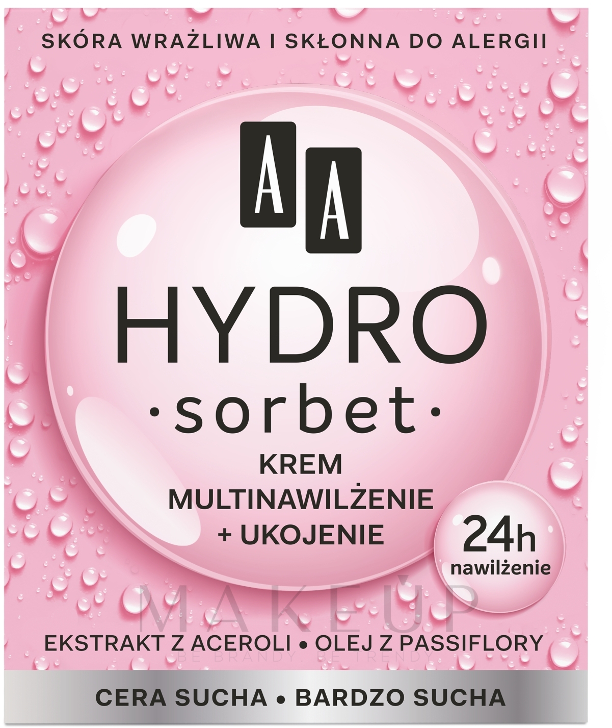 Feuchtigkeits- und Pflegecreme für trockene und sehr trockene Haut mit Acerola - AA Hydro Sorbet Moisturising & Nutrition Cream — Foto 50 ml