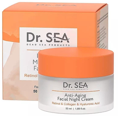 Anti-Aging Nachtcreme - Dr. Sea Anti-Aging Facial Night Cream  — Bild N1