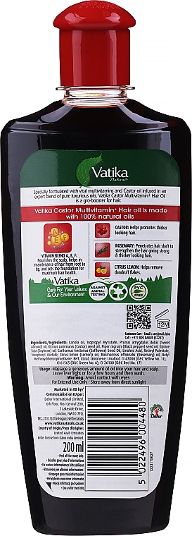 Rizinusöl für Haare - Dabur Vatika Naturals Castor Hair Oil — Bild N2