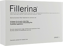 Düfte, Parfümerie und Kosmetik Dermo-kosmetische Gesichtsbehandlung Klasse 1 - Fillerina Dermo-Cosmetic Filler Treatment Grade 1 (Gesichtsgel 30ml + Gesichtscreme 30ml + Applikator 2St.)