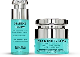 Düfte, Parfümerie und Kosmetik Gesichtspflegeset - Eclat Skin London Marine Glow (Gesichtscreme 50ml + Gesichtsserum 30ml) 