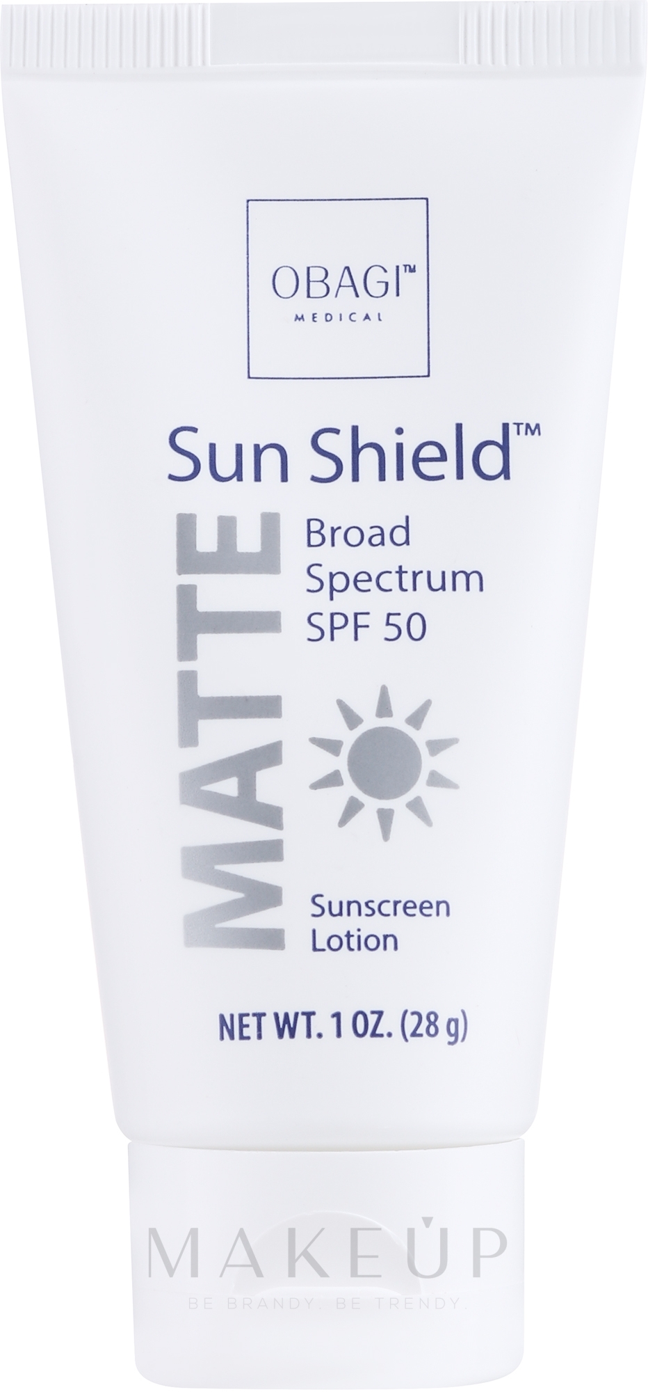 Mattierende Sonnenschutzcreme SPF50 - Obagi Sun Shield Matte Broad Spectrum SPF 50 Travel Size  — Bild 28 g