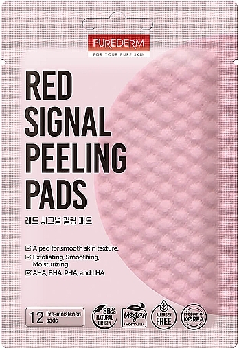 Gesichtsreinigungspads - Purederm Red Signal Peeling Pads	 — Bild N1