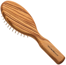 Antistatische Reise-Haarbürste aus Olivenholz - Hydrea London Olive Wood Anti-Static Travel Hair Brush — Bild N2