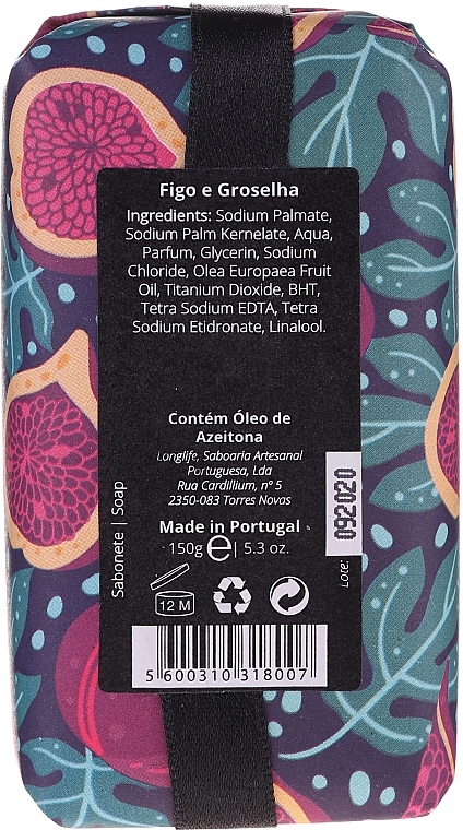 Naturseife Feigen & Stachelbeeren - Essencias De Portugal Figs & Gooseberries Soap — Bild N2