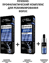 Regenerierendes Serum mit Vitaminkomplex und Keratin für trockenes und dünnes Haar - Pharma Group Keratin Serum — Bild N2