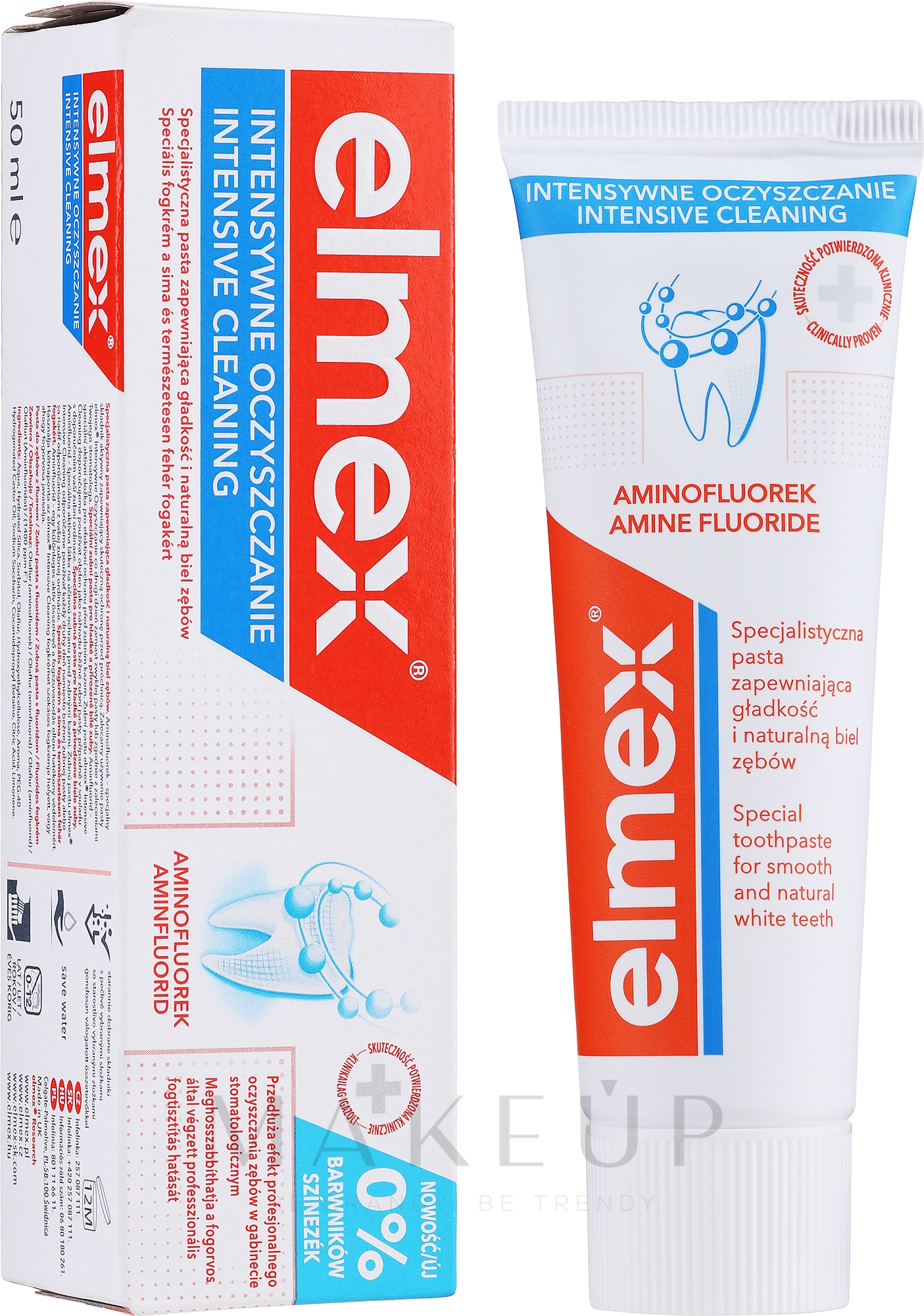 Spezielle Zahnpasta für glatte und natürlich weiße Zähne - Elmex Toothpaste Intensive Cleaning — Bild 50 ml