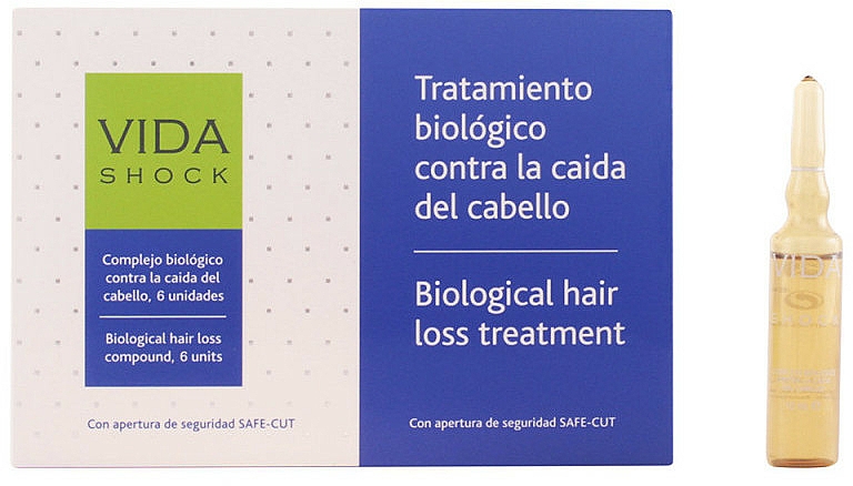 Haarampullen mit Keratin und Pflanzenextrakten gegen Haarausfall - Luxana Vida Shock Ampoule Anticaida — Bild N1