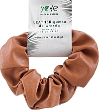 Düfte, Parfümerie und Kosmetik Haargummi aus Leder 10.5x3.5 cm beige - Yeye Leather Scrunchie