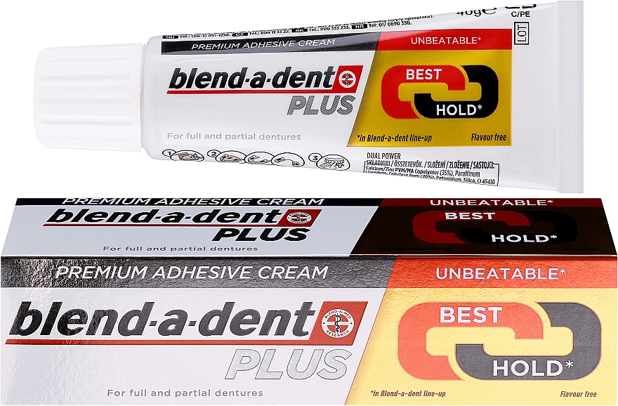 Haftcreme für Voll- und Teilprothesen - Blend-A-Dent Premium Adhesive Cream Plus Dual Power Light Mint — Foto N3
