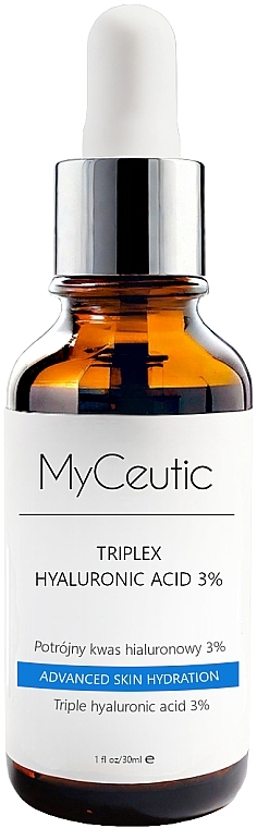 Intensiv feuchtigkeitsspendendes Serum mit 3% Hyaluronsäure - MyCeutic TRIPLEX Hyaluronic Acid 3% — Bild N1