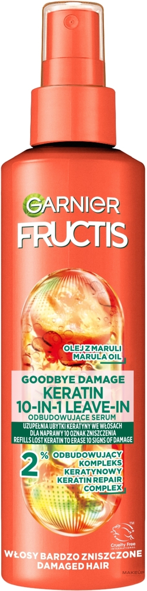 Spray für dünnes und geschädigtes Haar mit Amla-Öl-Extrakt und Keratin - Garnier Fructis SOS Spray Serum — Bild 150 ml