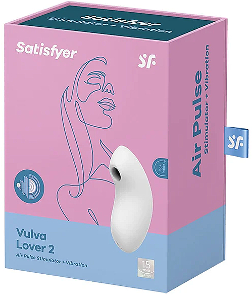 Vakuum-Klitoris-Stimulator weiß - Satisfyer Air Pulse Vulva Lover 2  — Bild N1
