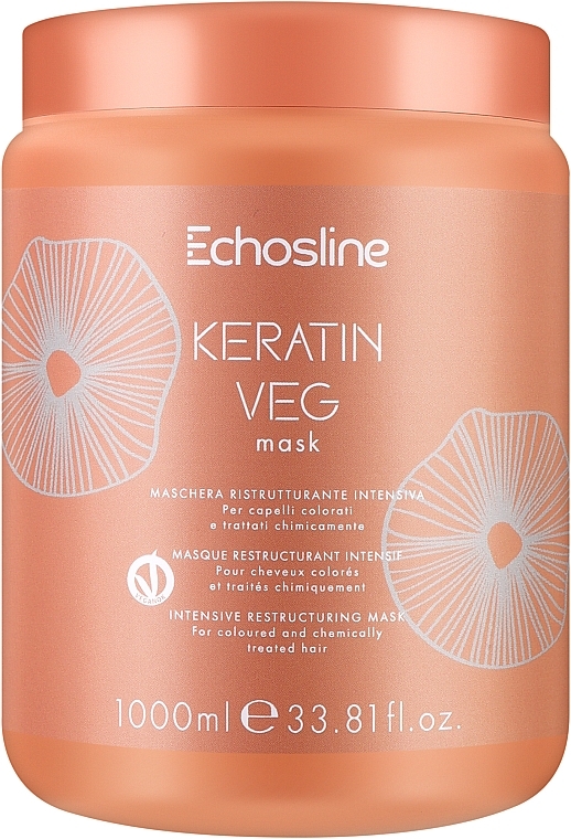 Maske für strapaziertes Haar - Echosline Keratin Veg Mask — Bild N2