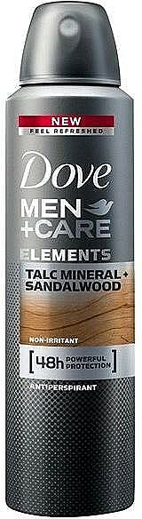 Deospray Antitranspirant - Dove Men+Care Elements Talc Mineral+Sandalwood — Bild N1