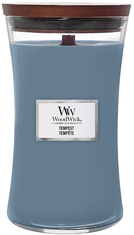 Duftkerze im Glas - WoodWick Hourglass Candle Tempest  — Bild N1