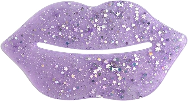 Hydrogel-Lippenmaske mit Glitzer - IDC Institute Glitter Hydrogel Lips Pad Purple — Bild N2