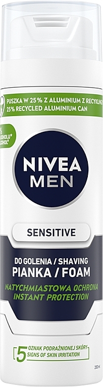 Rasierschaum für empfindliche Haut - NIVEA MEN Active Comfort System Shaving Foam — Bild N1